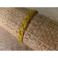 Bracelet cuir jaune Agustina