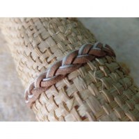 Bracelet cuir beige Agustina