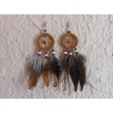 Pendants d'oreilles marron mak'i