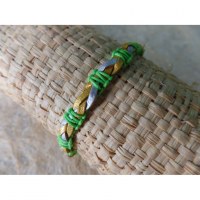 Bracelet color vert argenté doré