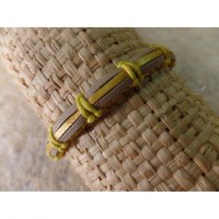 Bracelet color jaune beige/doré