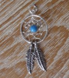 Pendentif dream catcher turquoise 1.5