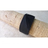 Bracelet small noir patch cuir 