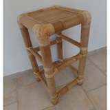 Tabouret carré bambou