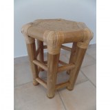 Tabouret bambou hexa