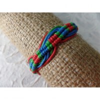 Bracelet wave rouge/bleu/vert