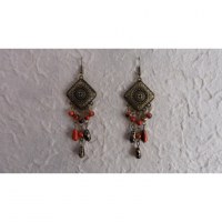 Boucles d'oreilles Hom caramel