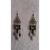 Pendants d'oreilles Kulap noirs