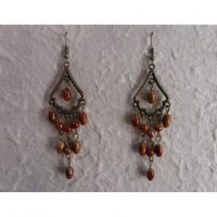 Pendants d'oreilles Yanisa marron