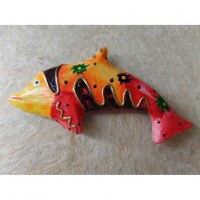 Magnet poisson rouge orange