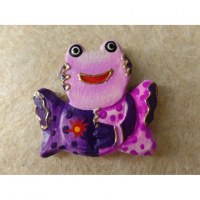 Magnet grenouille parme