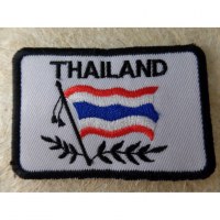 Ecusson drapeau fond blanc Thaïlande