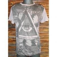 Tee shirt triangle oeil marron