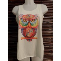 Débardeur femme hibou color