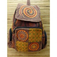 Sac à dos baba marron spirale orange