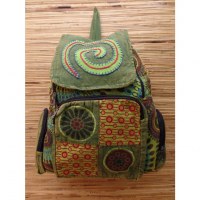 Sac à dos baba vert spirale verte