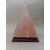 Lampe en sel rose pyramide