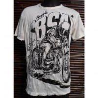 Tee shirt blanc motard 