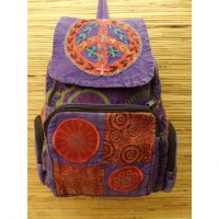 Sac à dos baba peace and love violet