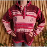 Veste sweat bordeaux