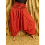 Pantalon smocks Karnali rouge
