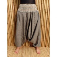 Pantalon smocks Karnali gris chiné