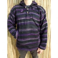 Veste sweat Makalu noire rayée violet