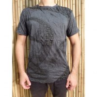 Tee shirt Bouddha flower anthracite