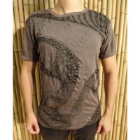 Tee shirt Bouddha flower marron