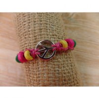 Bracelet peace & love rose