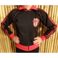 Veste noir/rouge Rolling Stones