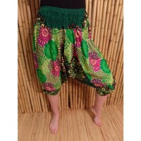 Sarouel court vert/rose