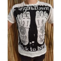 Tee shirt blanc les pieds de Bouddha