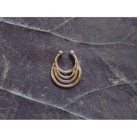 Bijou septum 4 rangs argentés