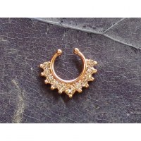 Bijou septum rose strass