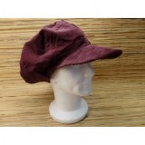 Casquette velours bordeaux