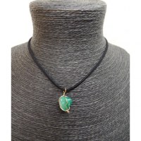 Collier cordon pendentif aventurine