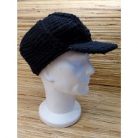 Casquette en laine gavroche noire