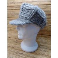 Casquette en laine gavroche grise