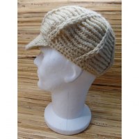 Casquette en laine gavroche beige