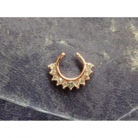 Bijou septum rose strass 2