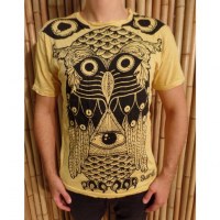 Tee shirt jaune vif chouette enigma