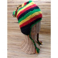 Chullo enfant rasta rayé