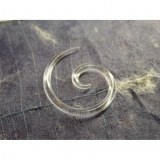 Elargisseur d'oreille spirale transparente