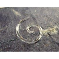 Elargisseur d'oreille spirale transparente