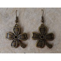 Pendants d'oreilles trèfle à 4 feuilles