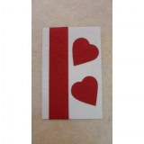 Carte St Valentin coeurs rouges