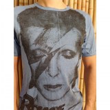 Tee shirt David Bowie bleu