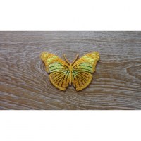Ecusson papillon jaune