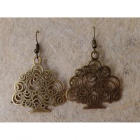 Boucles d'oreilles arbre de vie stylisé